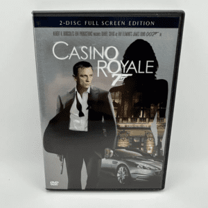 DVD cover of Casino Royale featuring James Bond in a tuxedo.