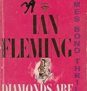 Cover of Ian Fleming's 'Diamonds Are Forever' featuring James Bond theme.