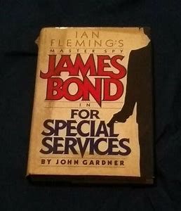 A worn James Bond book titled 'For Special Services' by John Gardner.
