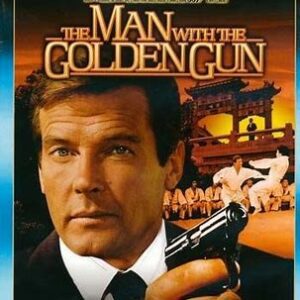 Poster of The Man with the Golden Gun featuring a man holding a gun.