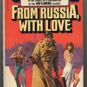Vintage movie poster for 'From Russia, With Love' featuring action scenes.