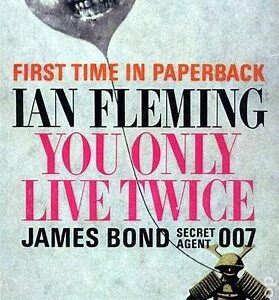 Paperback cover of Ian Fleming's James Bond novel 'You Only Live Twice'.